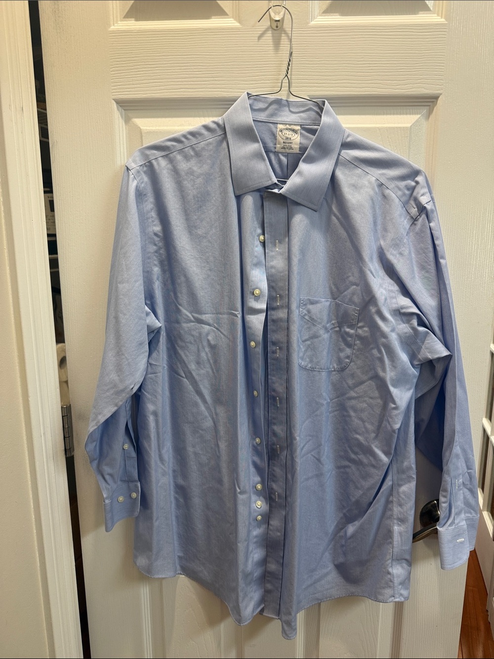 Brooks Brothers Men's Light Blue Dress Shirt - Button Front